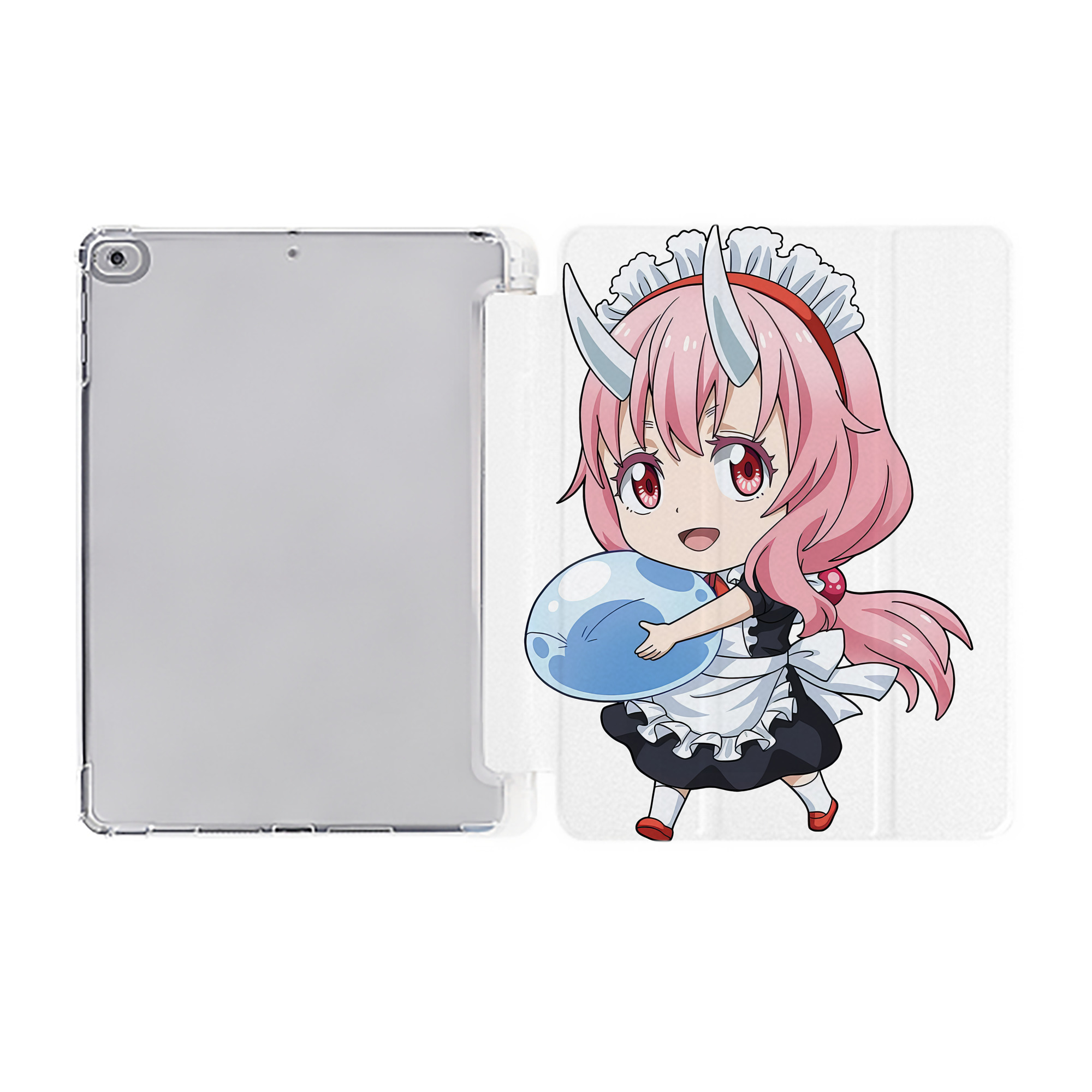 （画像用） 転スラ Regarding Reincarnated to Slime IPad ケース ペン収納付き 三つ折りスタンド PUレザー×シリコン 対応機種9.5/10.5/10.9インチ